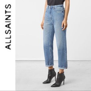All Saints Nat High Waist Boyfriend Jeans Size 29